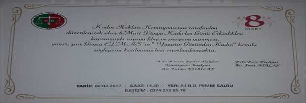 8 MART DÜNYA KADINLAR GÜNÜ ETKİNLİĞİ